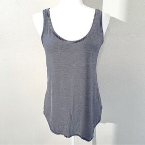 Old Navy Luxe Black White Striped Tank Top